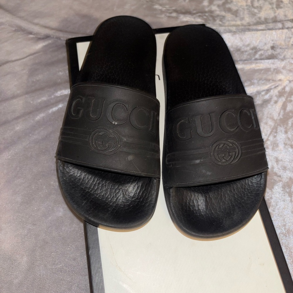 Gucci Black Slide Sandals